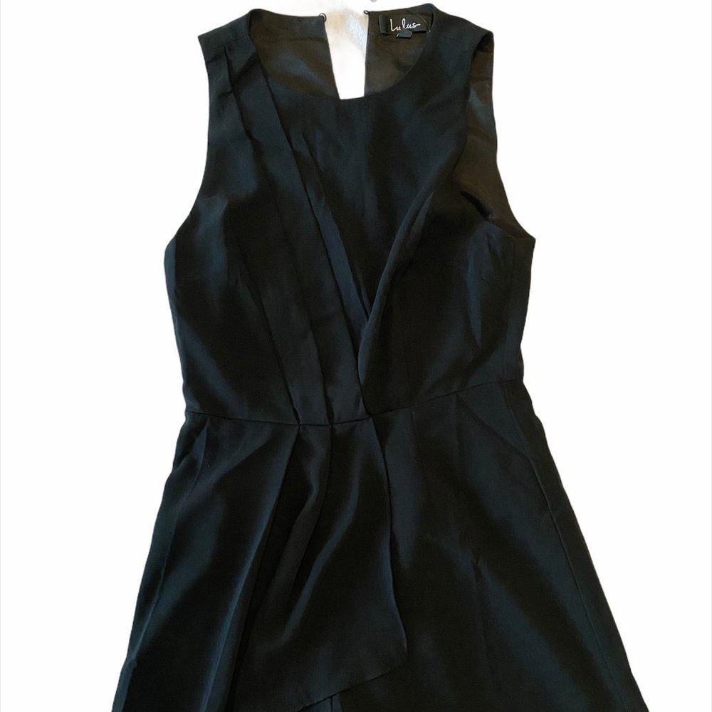 Lulus My Dear Black Pleated Sleeveless Romper Blac